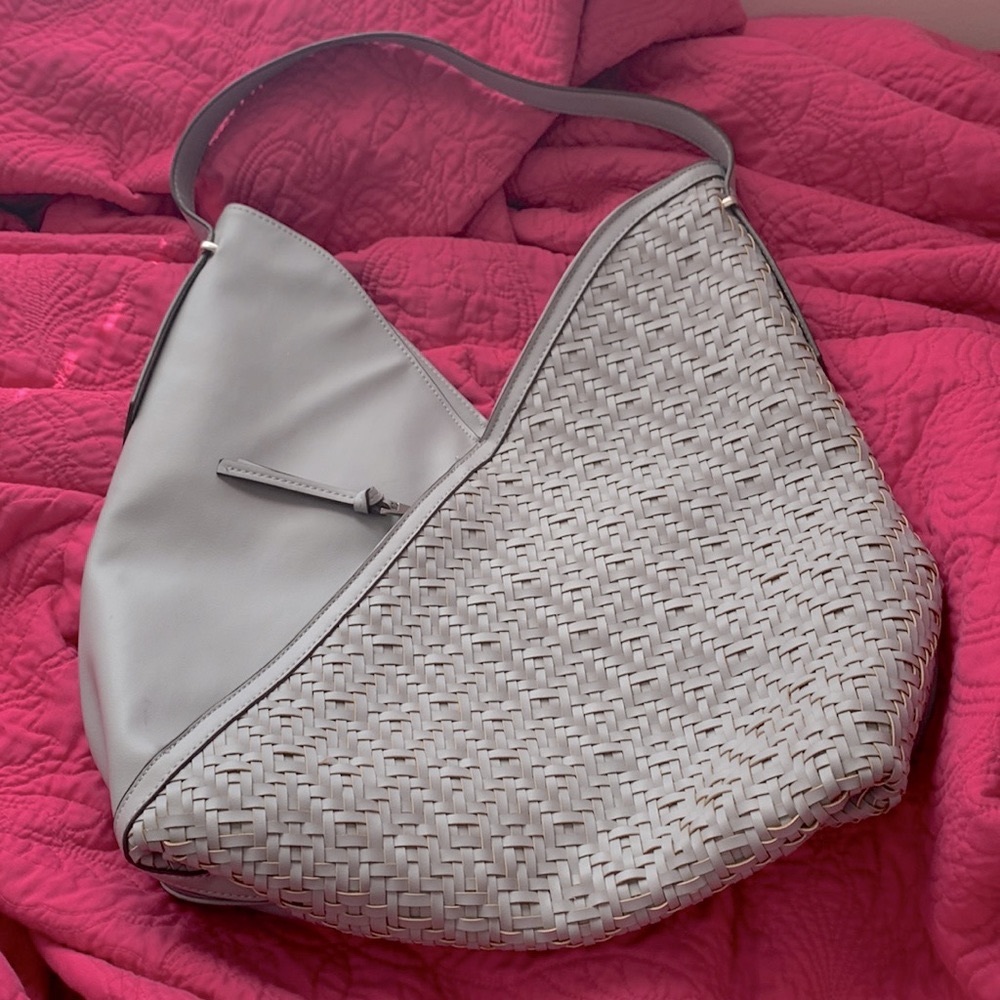 SOLE/SOCIETY large vegan gray purse.